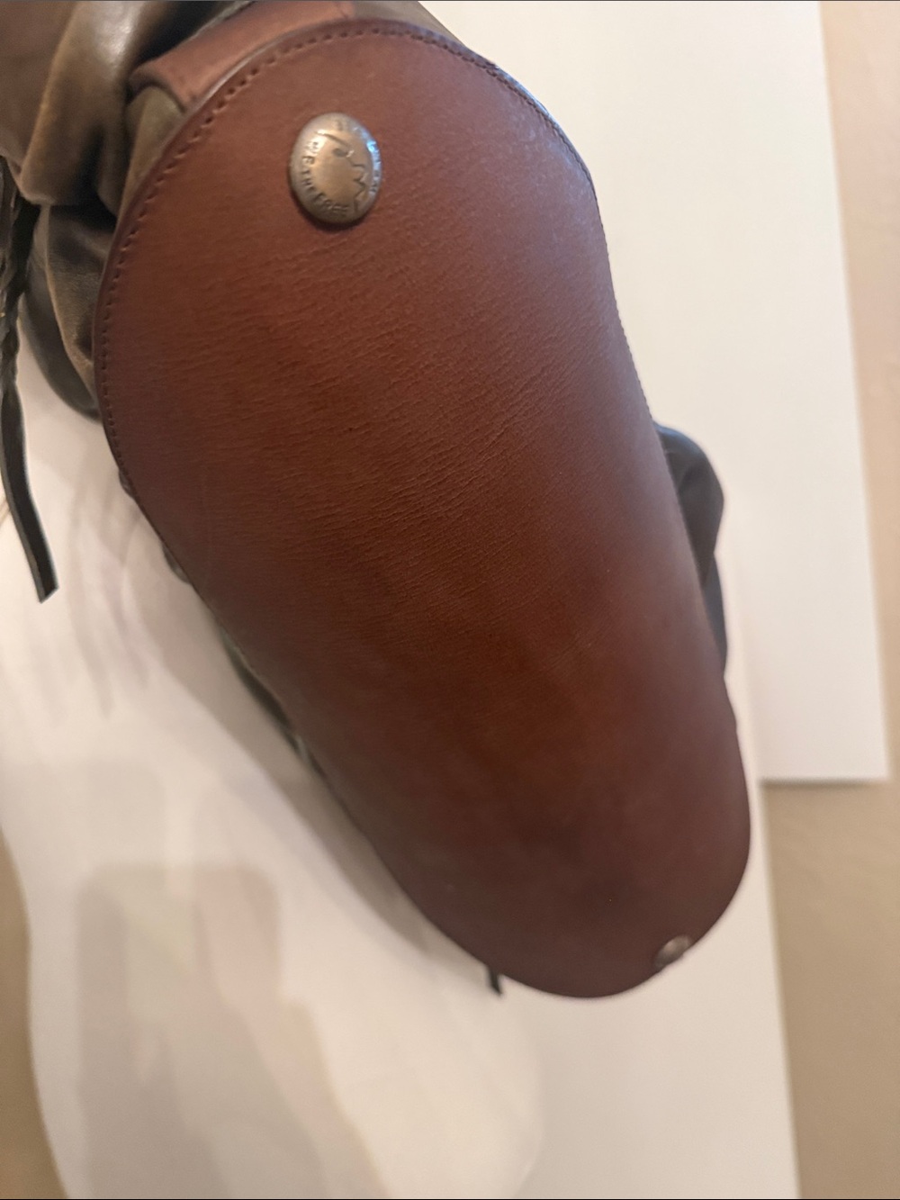 $398! Free People We The Free Hattie Hardware Shoulder Bag Olive NEW - Picture 6 of 14